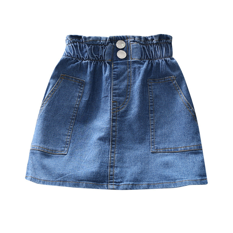 Jupes en Denim pour bébé fille, taille haute, pour enfant et adolescent, printemps été,