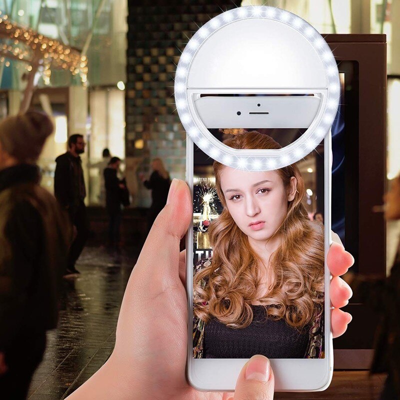 Selfie LED Ring Blitz hell Tragbare praktisch 36 LEDS Selfie Lampe Leucht Makro Füllen Licht HD Handy, Mobiltelefon Objektiv Für iphone