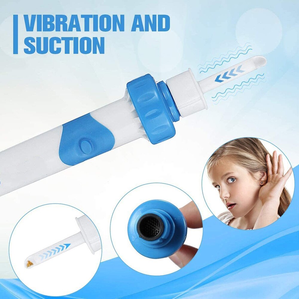 Orelha elétrica picareta infantil orelha cleaner remover a ferramenta de cera orelha cuidados com as orelhas saúde crianças removedor macio earwax ferramentas adulto earpick cuidados com o bebê