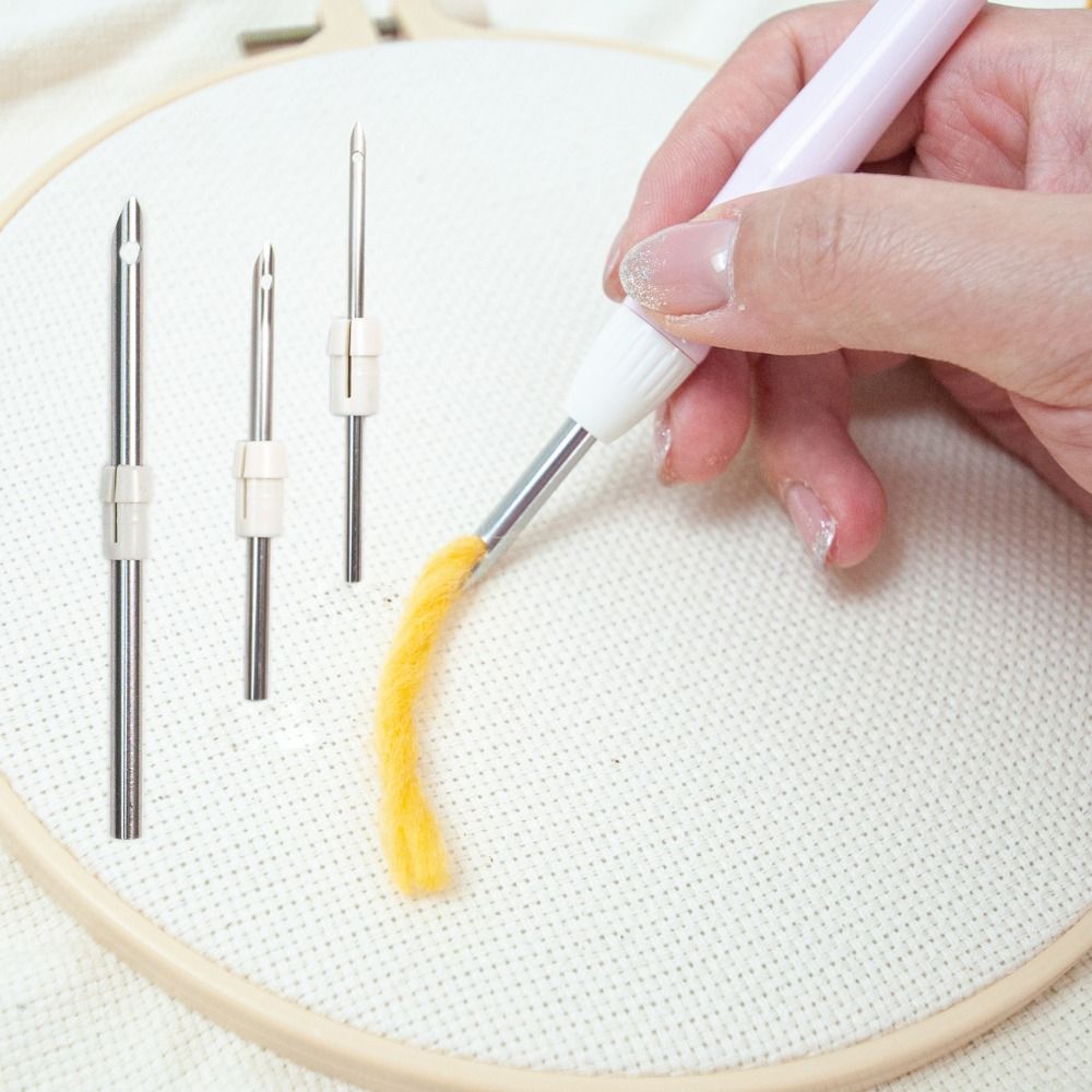 Embroidery Punch Needle Kit Stitching Tool Set Magic Embroidery Needle Pen Weaving Tool Knitting Sewing Tools for DIY Sewing