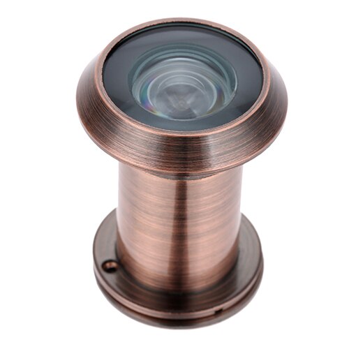 Dörrvisare 220 graders legering manipuleringsjusterbar hemsäkerhetskamera optisk glashus anti stöldöga video 16mm: Röd brons