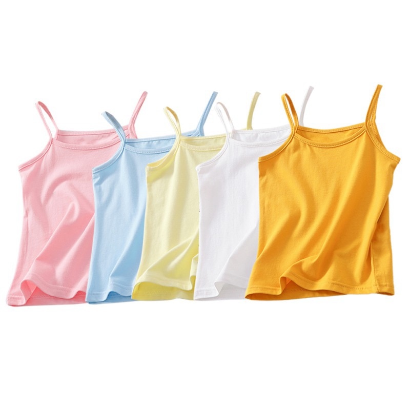 Kinderen Singlet Tops Ondershirt voor 2-10 Jaar Kinderen Ondergoed Effen 100% Katoen Meisjes Tank Tops Candy Kleur Blouse meisjes Vest