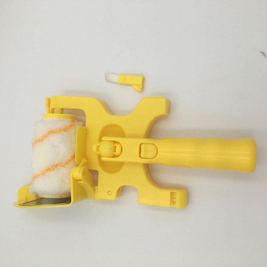 Complete Paint Edging Set, Wall Printing Brush Paint Roller Brush Painting Walls and Ceilings with 2 Soft Brushes and 2 Rollers