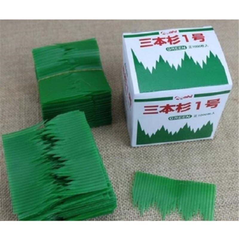 Green Leaf Japanese Food Sushi Decoration Leaves Sushi Grass Plastic Leaf Sashimi Decor Tools