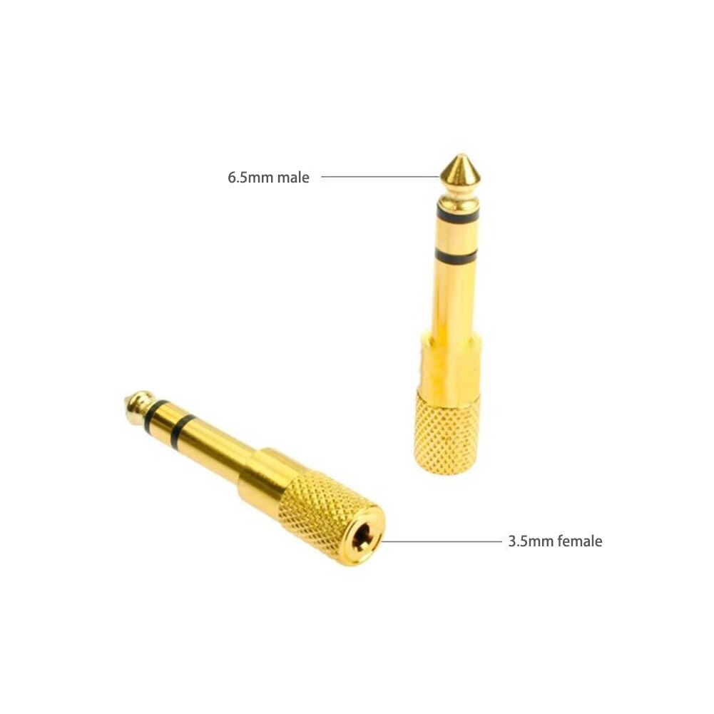 2 Stuks 6.35Mm Jack Naar 3.5 Mm Man-vrouw Plug Connector Hoofdtelefoon Versterker Audio Adapter Microfoon Aux 6.3 3.5 Mm Converter