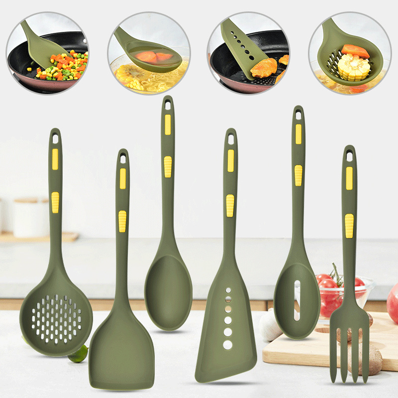 Style Silicone Kitchenware Cooking Spatula Utensils Heat Resistant Kitchen Non-Stick Cooking Utensils Kitchen Baking Tools