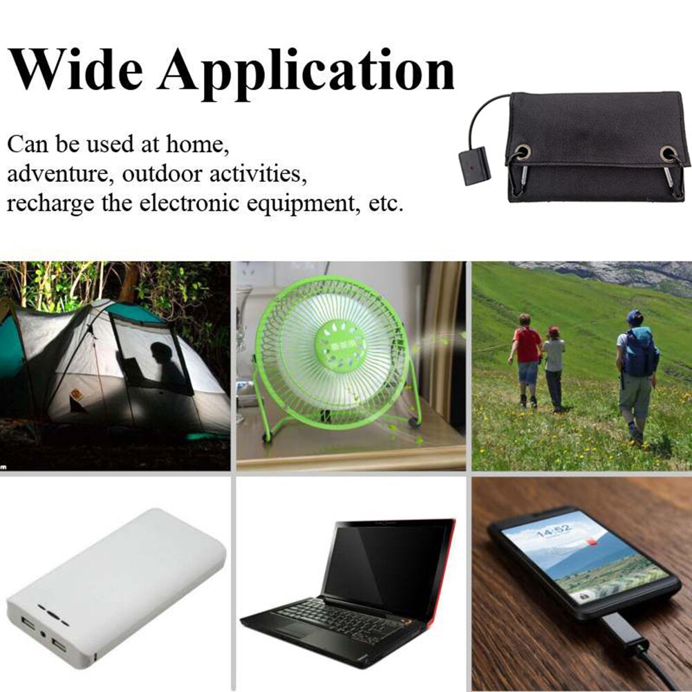 10W Foldable Solar Panel Solar Kit Complete Cell Power Bank Solar Plate For Hiking Camping Outdoor Mobile Power Battery Charger
