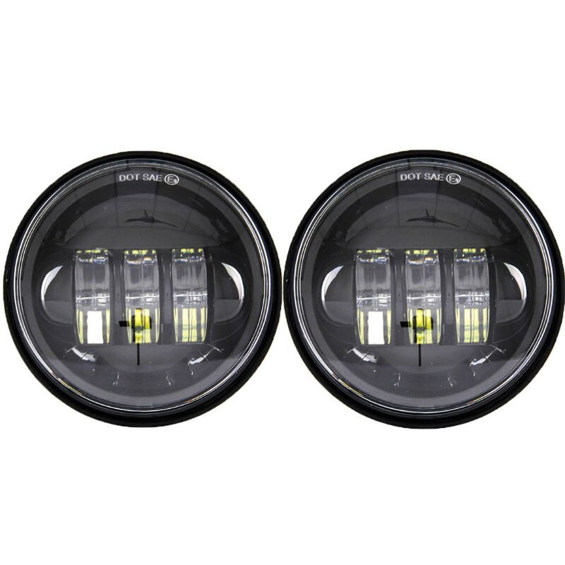 7Inch Ronde Led Koplampen + 4.5Inch Fog Passeren Lichten En Adapter Ring Voor Harley Touring Electra Glide Road king Street Glide