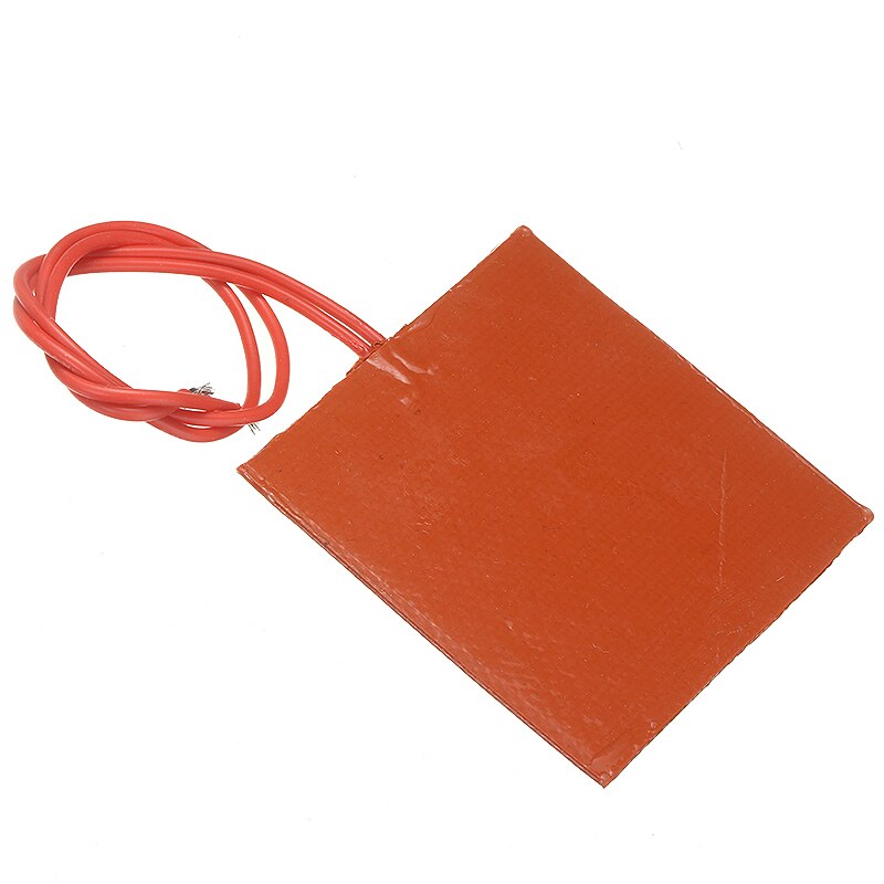 12V 10W piastra riscaldante in silicone flessibile impermeabile pad riscaldatore a filo blocco motore coppa olio serbatoio idraulico piastra riscaldante stuoia