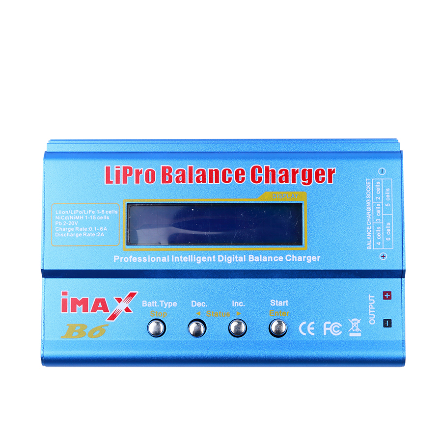 80w vliegtuigmodel intelligente lader  b6 imax  b6ac rc ac nimh nicd lithiumbatterij balanceer ontlader