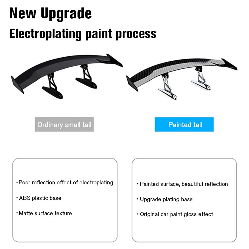 Universal Car Modified Rear Wing Carbon Fiber Painted Car Rear Spoiler Small Car Trunk Exterior Wing Parts Car Styling