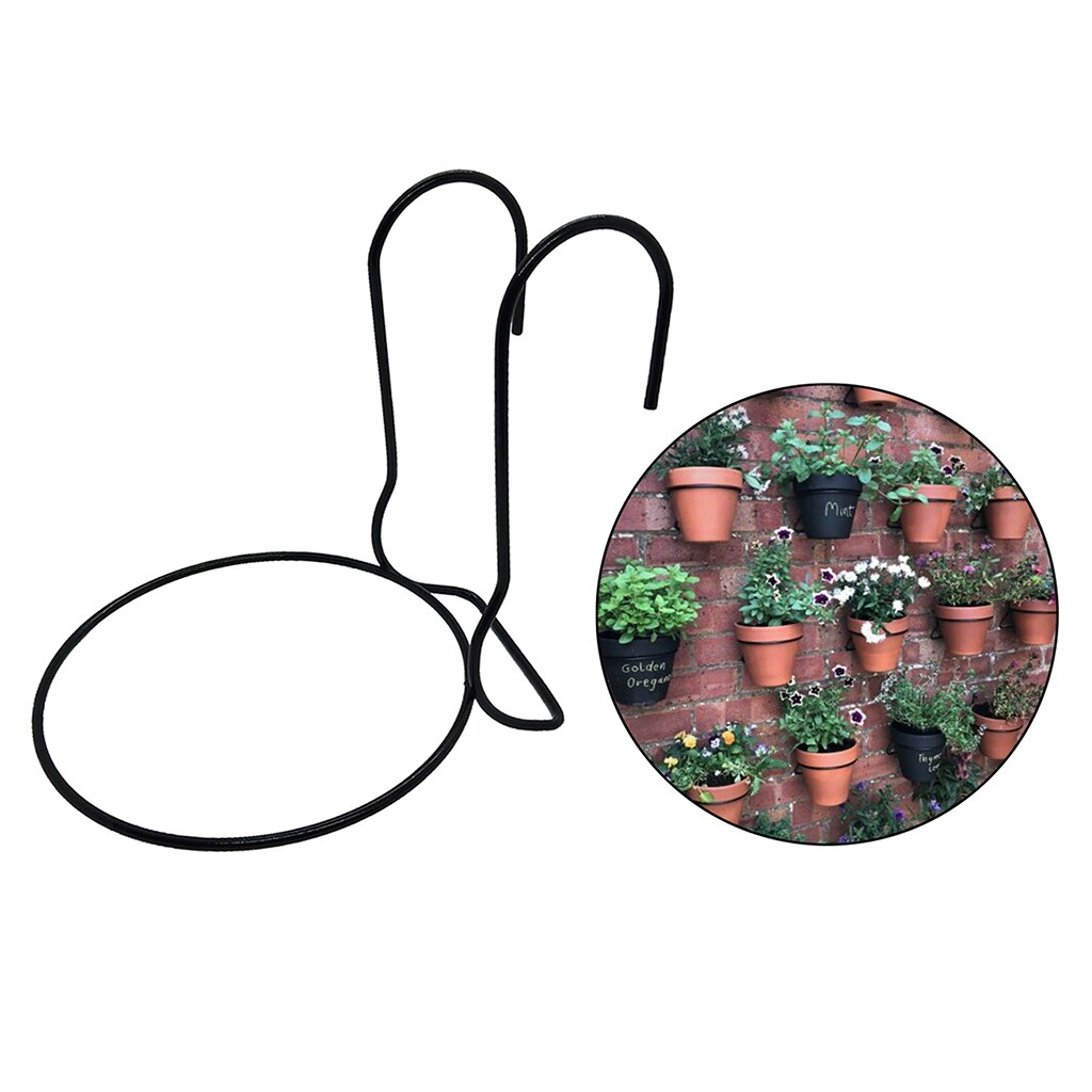 Eisen Zaun Blumentopf Haken Stehen Hängen Balkon Garten Pflanzen Korb Halfter