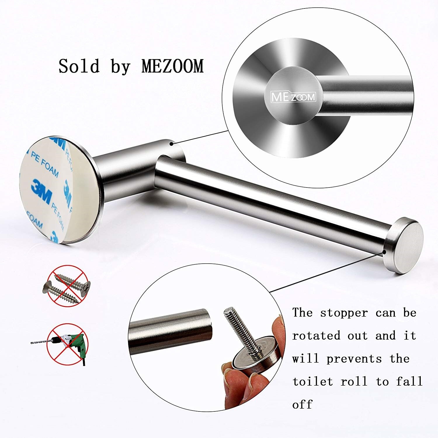 Hole-Punched Toilet Paper Rack Bathroom Kitchen Roll Stand Bathroom Stainless Steel Toilet Paper Holder