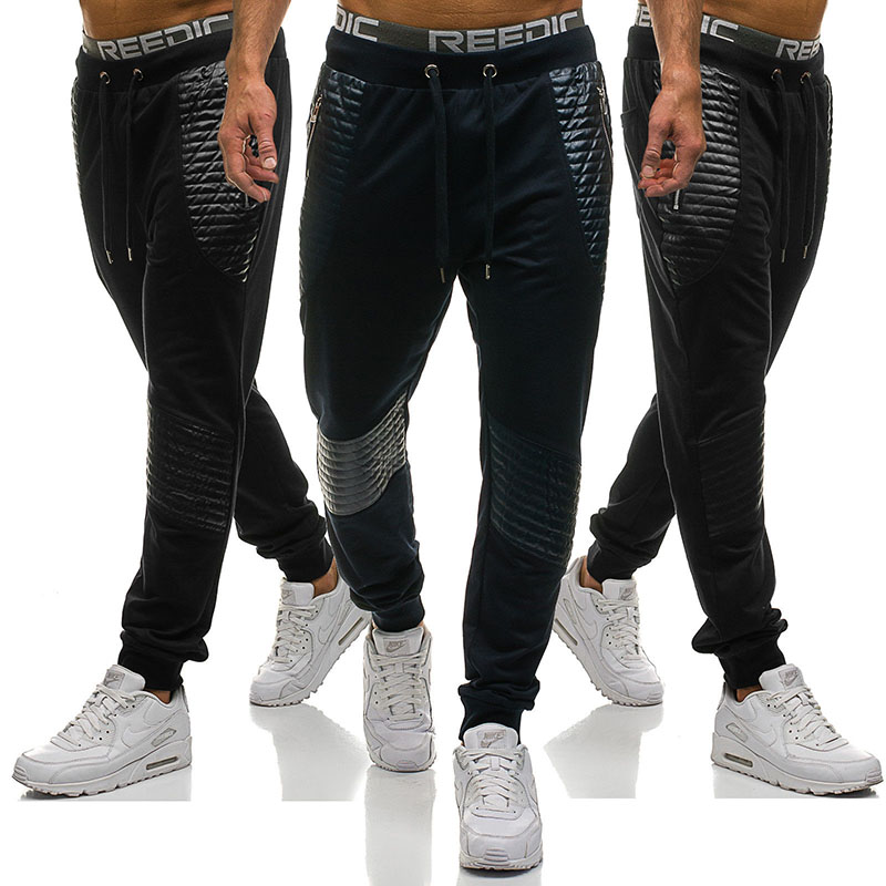 Pantalones de chándal para hombre de cuero estiloso pantalones Pantalones largos