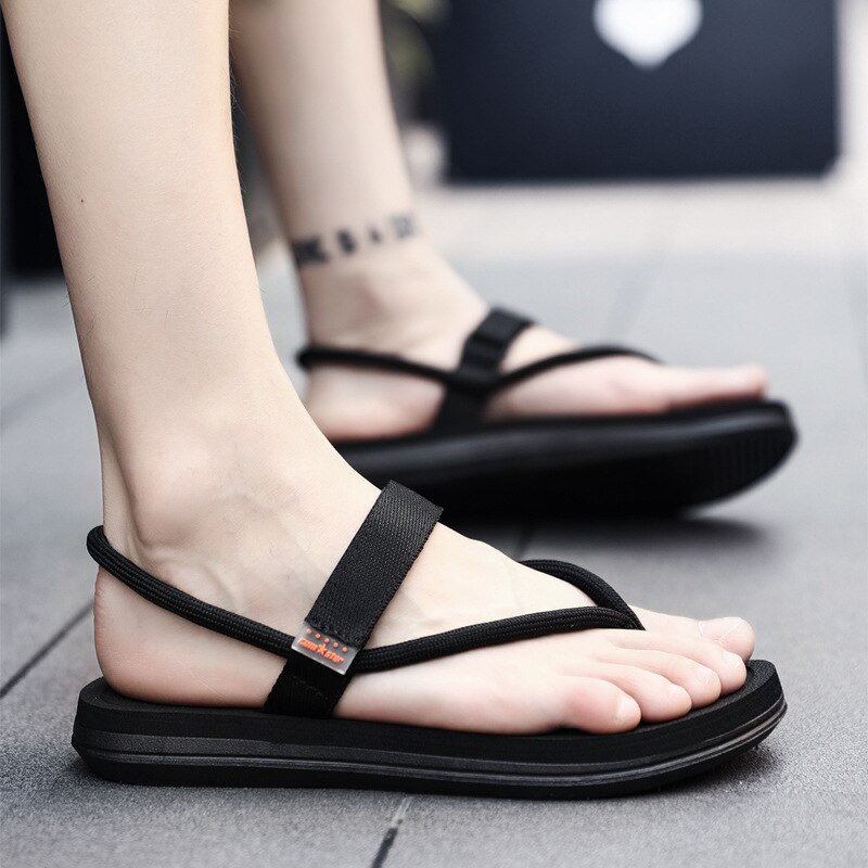 Classics mannen Sandalen Air Mesh Naaien Solid Zomer Schoenen Basic Voor Achter Band Lage Mannen Strand Schoenen
