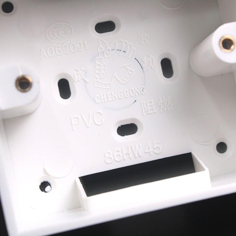 Type 86 Flame Retardant Wall Mount Switch Box PVC Bottom Box Universal Socket Switch Wall Mounting Box 86*86*45mm