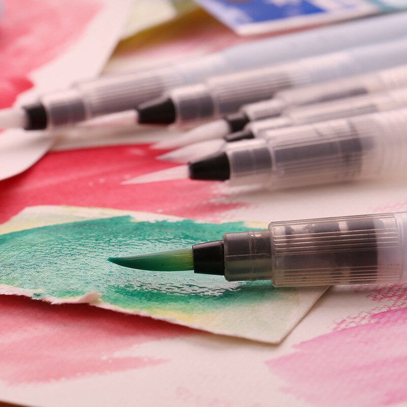 1 stücke Wasser Pinsel Aquarell Kunst Pinsel Selbst Befeuchtung Kalligraphie Stift Kleine/Mittel/Große Größe kunst liefert