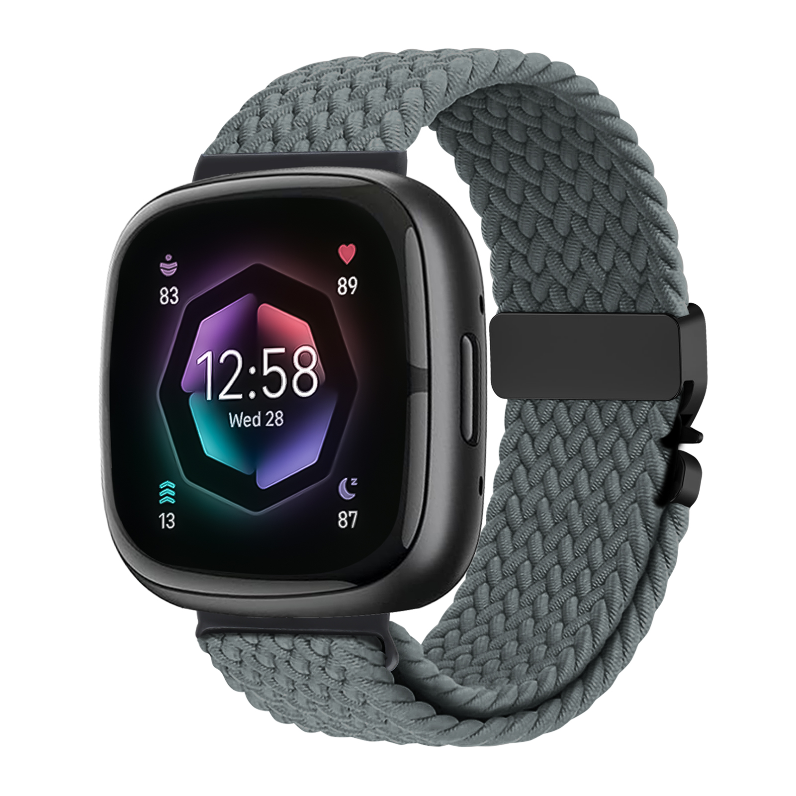 Parachute Braided Strap for Fitbit Versa 4 3 Sense 2 band Accessories replacment nylon correa Bracelet for Fitbit Versa 4 Strap: green / 14mm