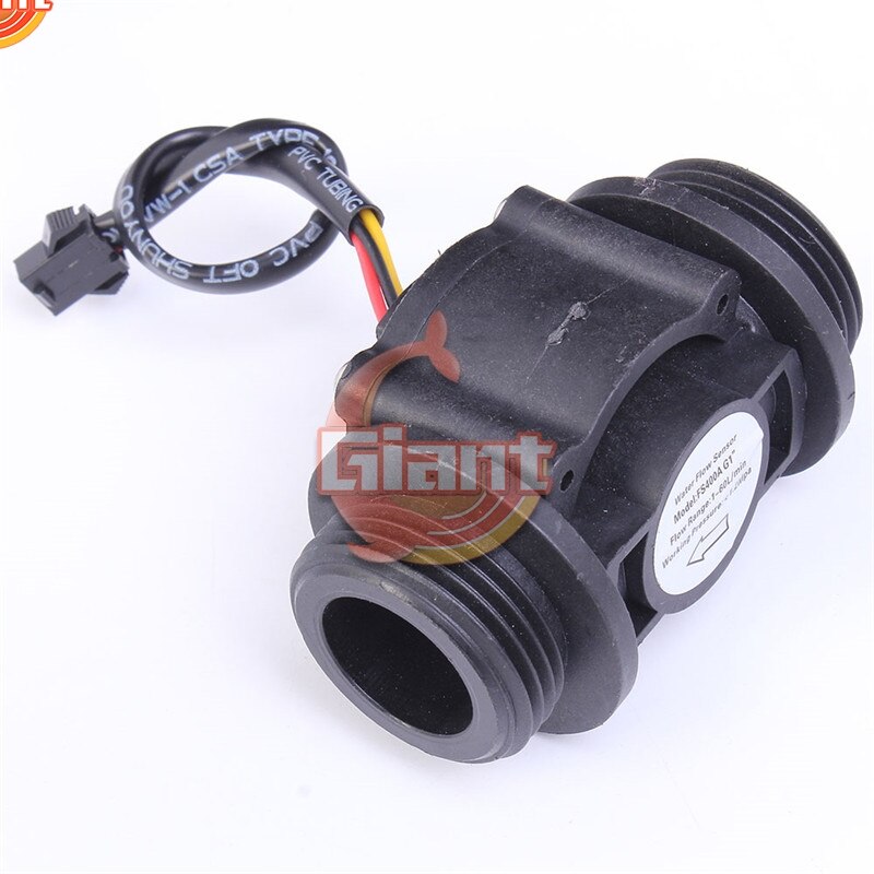 DC 5V-24V 15mA 1-60L/min 25 Percent-95 Percent RH -25-80 Celsius DN25 Water Level Flow Sensor Switch Liquid Flow Meter Counter