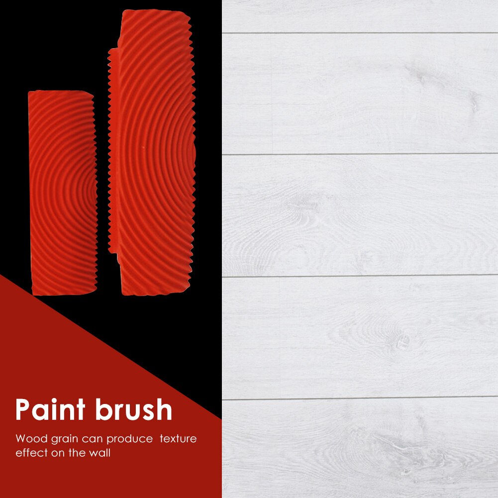 2 Pcs Wall Paint Runner Roller Brushes Wall Texture Art Painting Embossing Tool Classic Household Wall Decorative DIY Tools Set