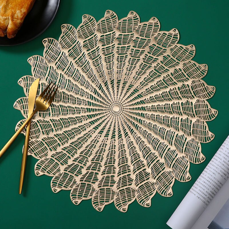 Coaster Mat Pvc PVC Hollow Insulation Coaster Pads Table Mat Heat ... – Vicedeal