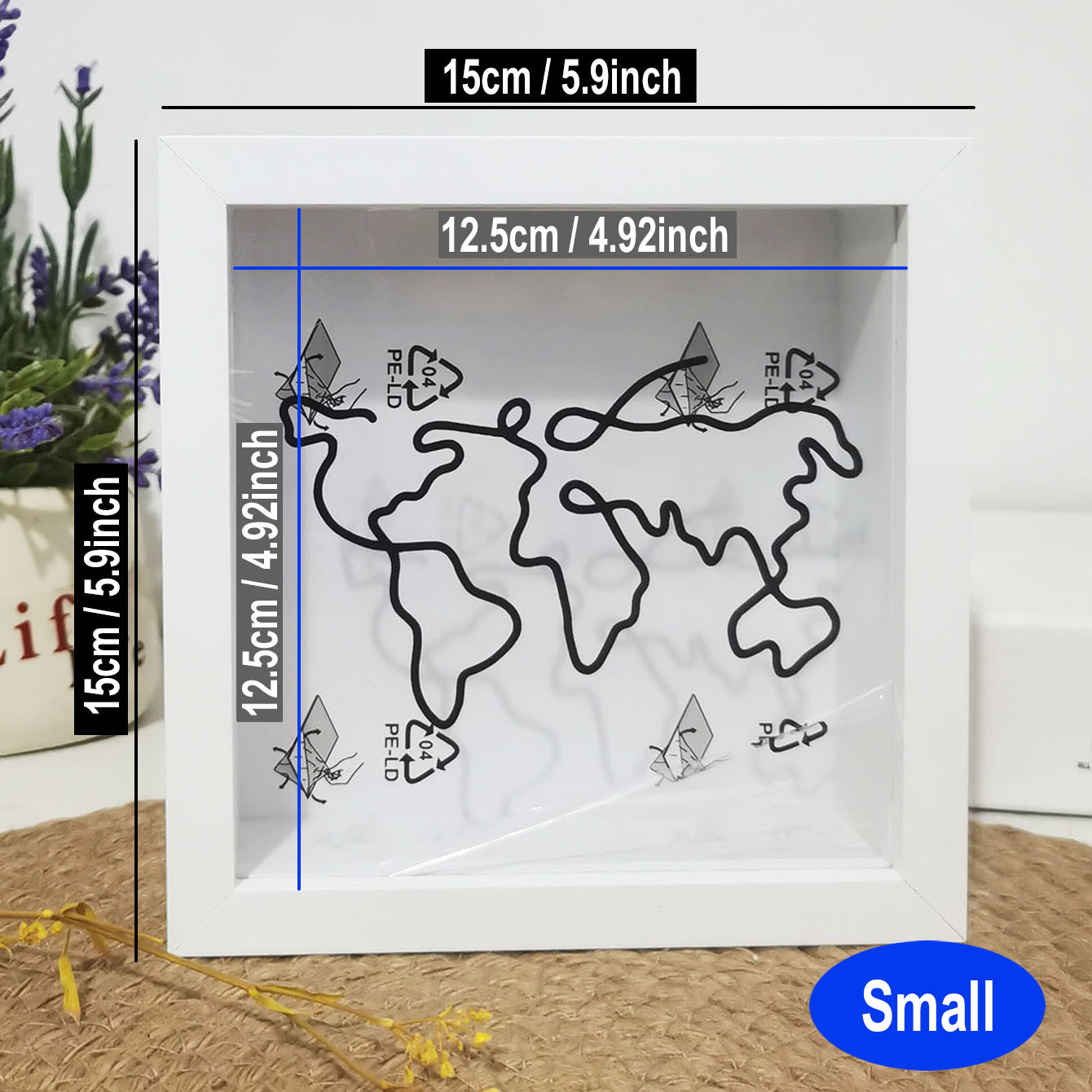Cadre photo Shadow Box avec fente supérieure – Affichage de billets/mémories, cadre photo pour souvenirs de voyage et collection de souvenirs