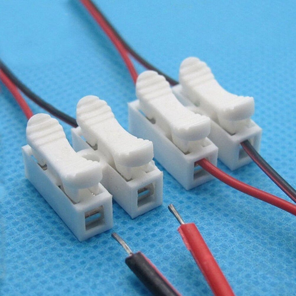 30 connecteurs de câbles électriques à verrouillage rapide  ch2 2 broches pour une épissure facile et sûre dans les fils 20 x 17.5 x 13.5mm