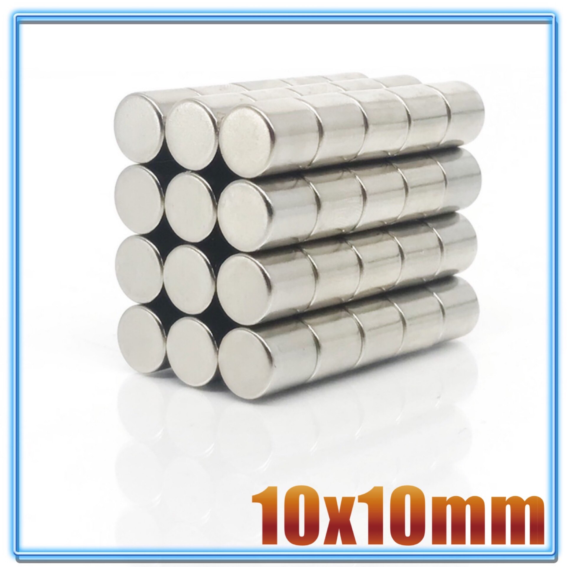 100 pièces aimant rond 10x1 10x2 10x3 10x4 10x5 10X8 10x10mm aimant néodyme Permanent NdFeB Super fort aimants puissants 10X1.5: 10x10(100Pcs)