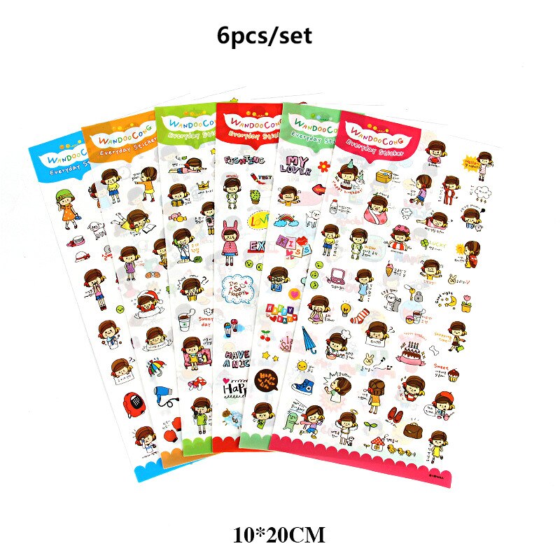 6 teile/satz Nette Katze Haustiere Tiere Lesezeichen Aufkleber Pvc Karikatur Aufkleber Tagebuch Aufkleber Sammelalbum Dekoration Aufkleber Schreibwaren: 149