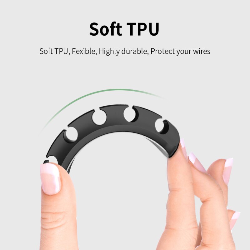 3 Porte/5 Porte//7 Porte Soft Silicone Cable Organizer Cable Holder Earphone Charger Cord Wire Desk Winder For Mobilephone PC