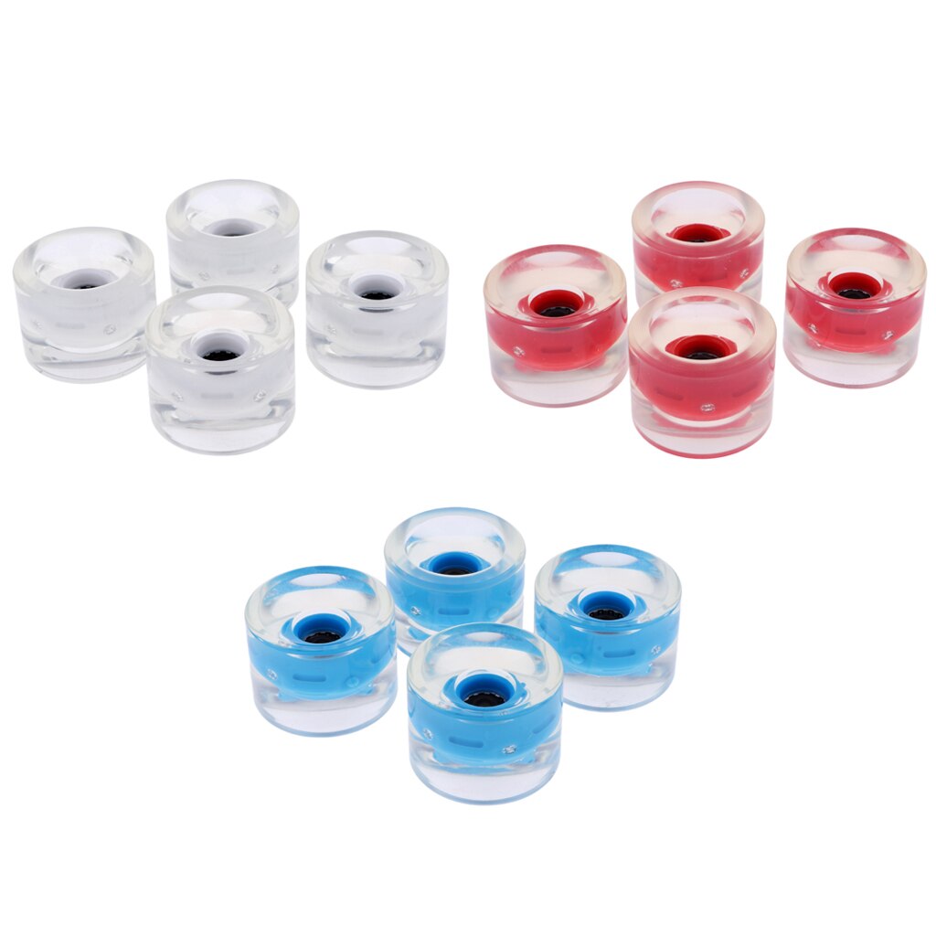 12pcs 70mm Longboard Light Up Wheels For Skateboard Cruiser Repair Rebuild