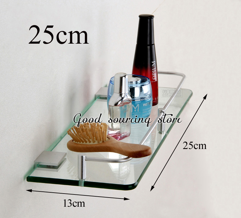20 25 30 35 40 45 50Cm Enkele Tier Muur Wc Glas Badkamer Plank: 13 x 25cm