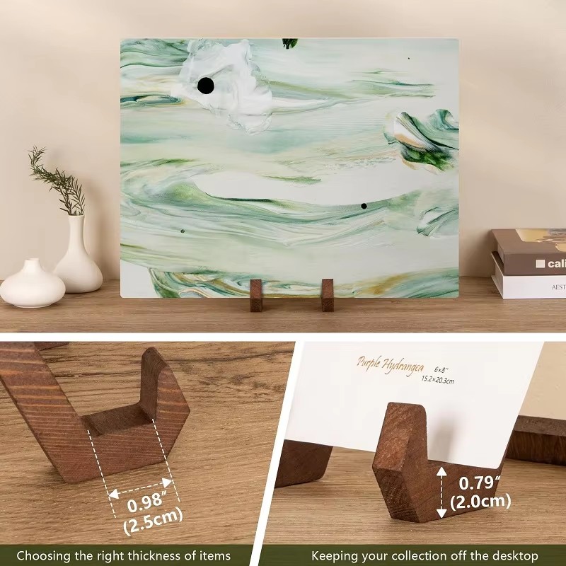 Holz Plattenhalter Anzeige Ständer Fotorahmen Ständer Rezept Buch Rekord Gestell Tischplatte Dekorative Bild Regal Heimat Dekoration