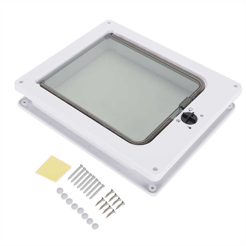 White Pet Door Screen Pet Door for Cats Dogs: Default Title