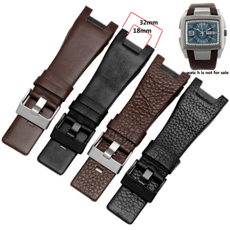 Bracelet de montre en cuir véritable pour Diesel DZ1216 DZ1273 DZ4246 DZ4247 DZ287