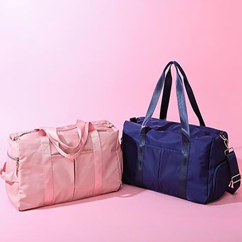 Oxford ao ar livre sacos de ginásio esportes das mulheres treinamento fitness bolsa viagem yoga esteira saco de desporto com compartimento sapatos