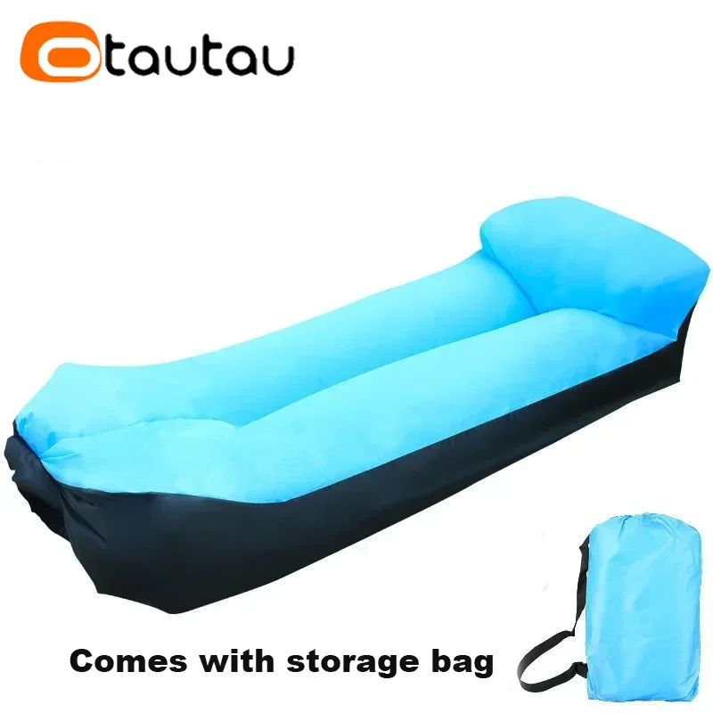 OTAUTAU Opblaasbare bank Luie bank Buiten draagbare picknick Camping Strandfestival Opblaasbare luie matras Opblaasbare bank