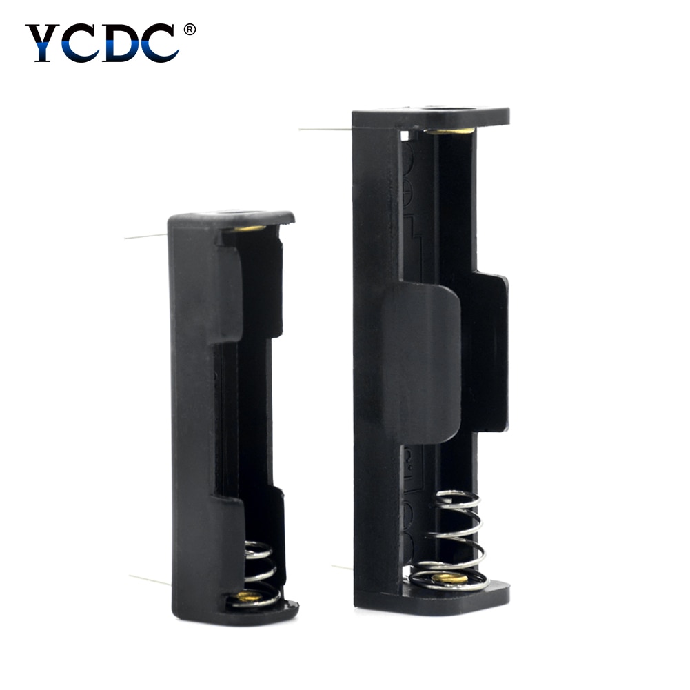 AAA uchwyt na pojemnik baterii AA obudowa z ABS 1 gniazdo łatwe rozwiązanie zasilania z długi Szpilka DIY standardowe baterie ładowanie pojemnik na baterie