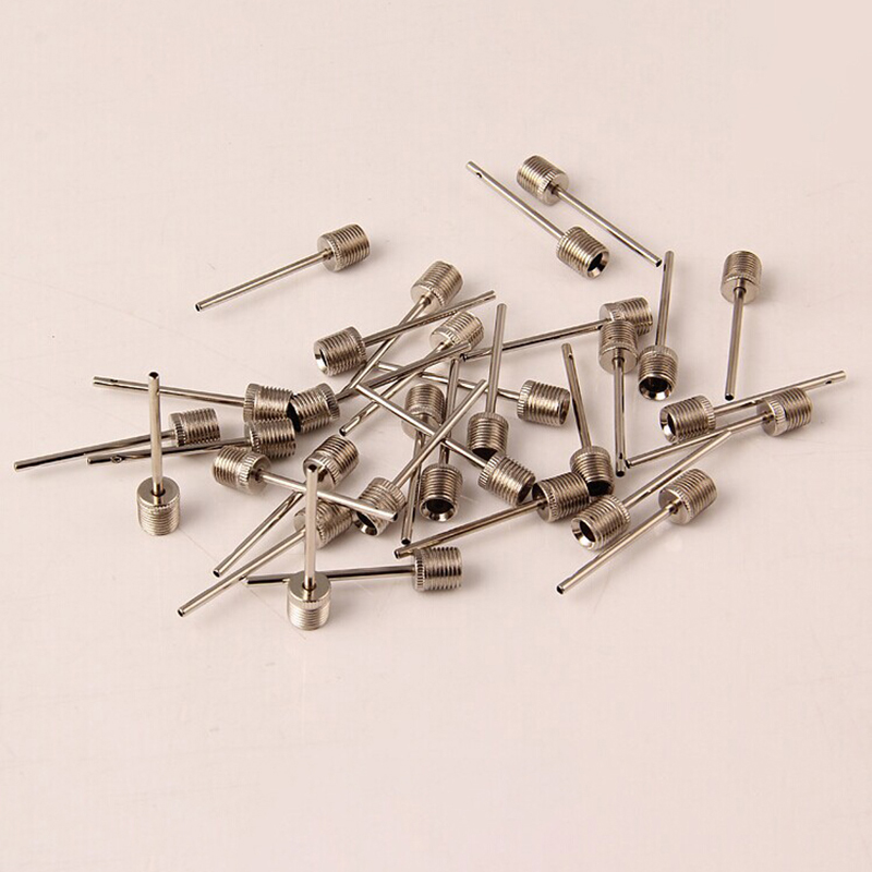50PCS Stainless Steel Pump Pin Sports Ball Inflating Pump Needle Soccer Inflatable Air Valve Adaptor For Football Basketball