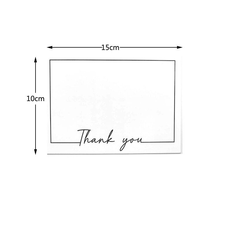 10 pièces/lot carte blanche carte vintage merci/bestwishs/aimez-vous 3 taille bénédiction Message anniversaire voeux: Medium thankyou