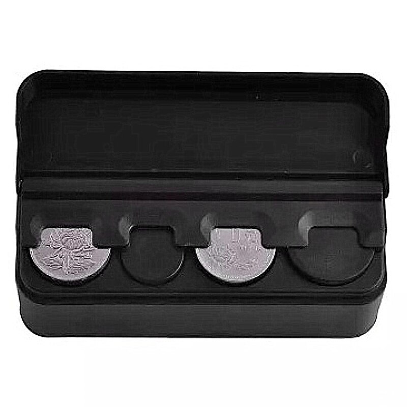 Car Coin Box Car Decoration Coin Box 4 Compartments Coin Storage Box