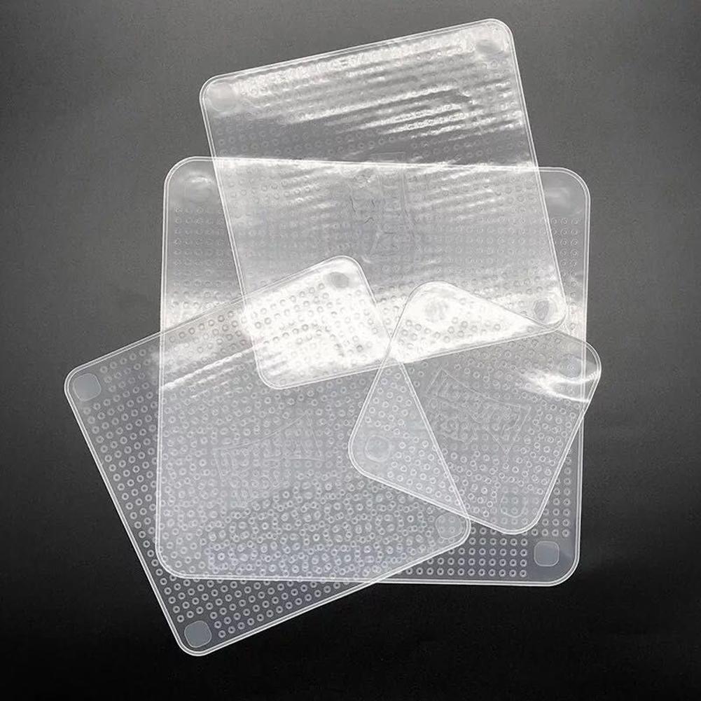 4 pezzi Silicone forte assorbibilità plastica alimenti freschi avvolge sigillo (bianco) per vuoto pressa forno resistente al calore Silicone opaco