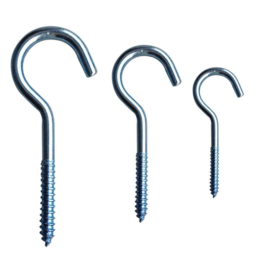 90 pçs/set Ovelhas Olho Ganchos ponto de Interrogação Gancho de Metal com Rosca de Parafuso Peg 6 8 10 Tamanhos Para DIY Artes, artesanato Acessórios Leathercraft