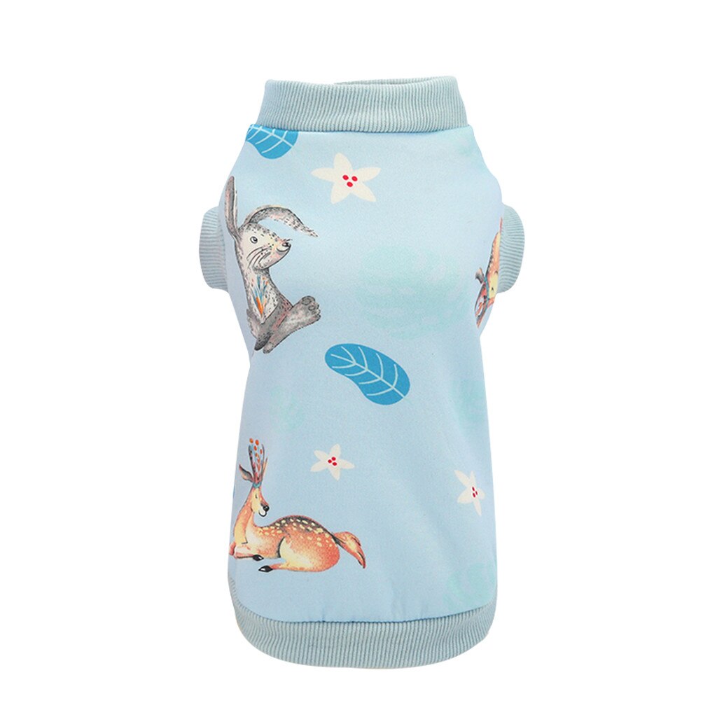 Pet clothing autumn and winter dog clothing winter cat milk silk sweater: Blue / XL