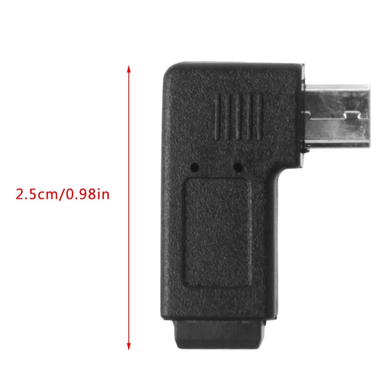 90 degree Left & Right Angled Mini USB 5Pin Female To Micro USB Male Data Sync Adapter