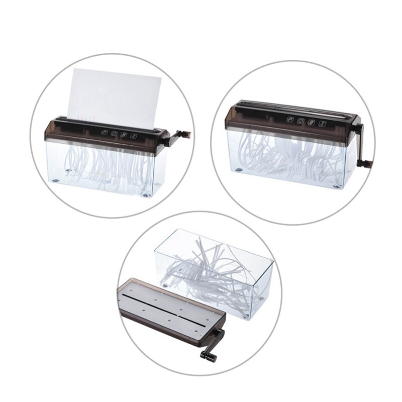 Mini Shredder Destroyer Paper Documents Cutting Machine Shredder Manual Hand Paper Shredders Document File Tool For School Off