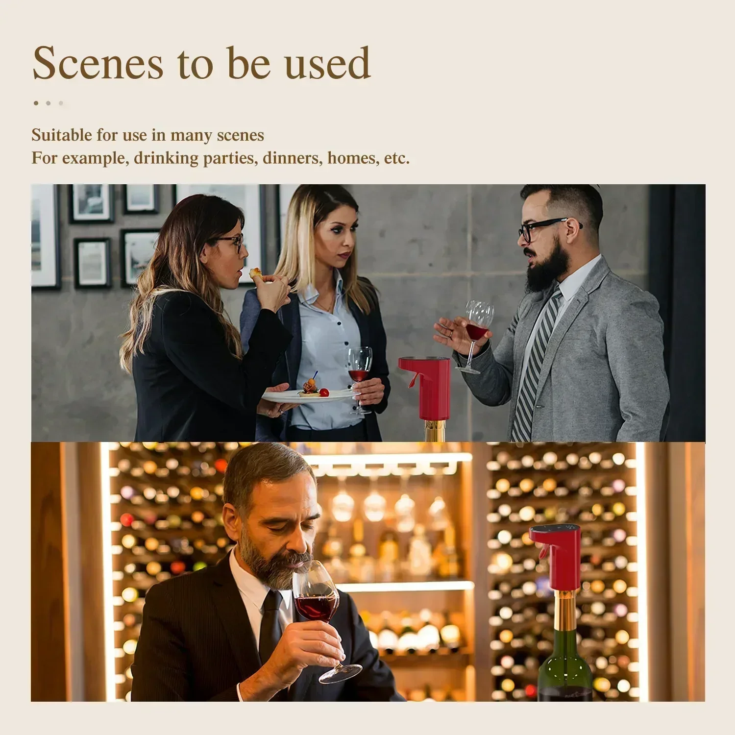 Mini carafe à vin automatique portable, aérateur de vin électrique, distributeur de vin, , 2024
