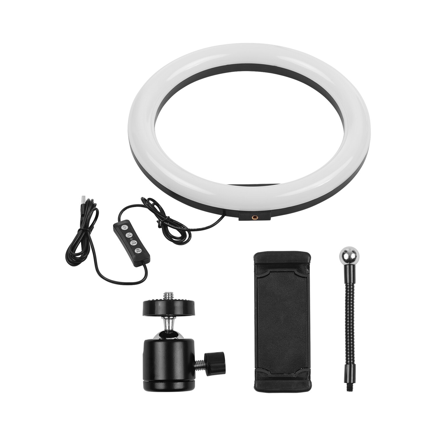 14 zoll LED Ring Licht Füllen-in Lampe Eingebaute 10W Dimmbare 2700-5500K mit Licht Stehen kugelkopf praktisch Halfter für Smartphone