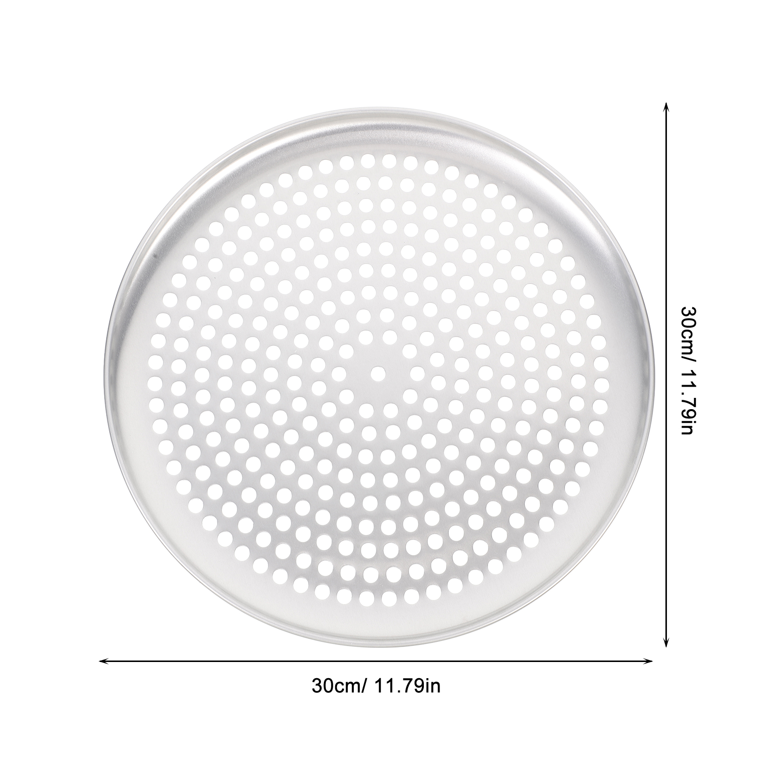12-inch geperforeerde pizzapan Grote bakplaat met gaten Aluminium oven Metalen bakplaat Huishoudelijk bakgereedschap Anti-aanbak