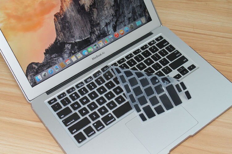 17 Colors US Keyboard Cover Silicone Skin Gel Case for Macbook Air 13" 15" 17"/Macbook Air Pro Protector: Black
